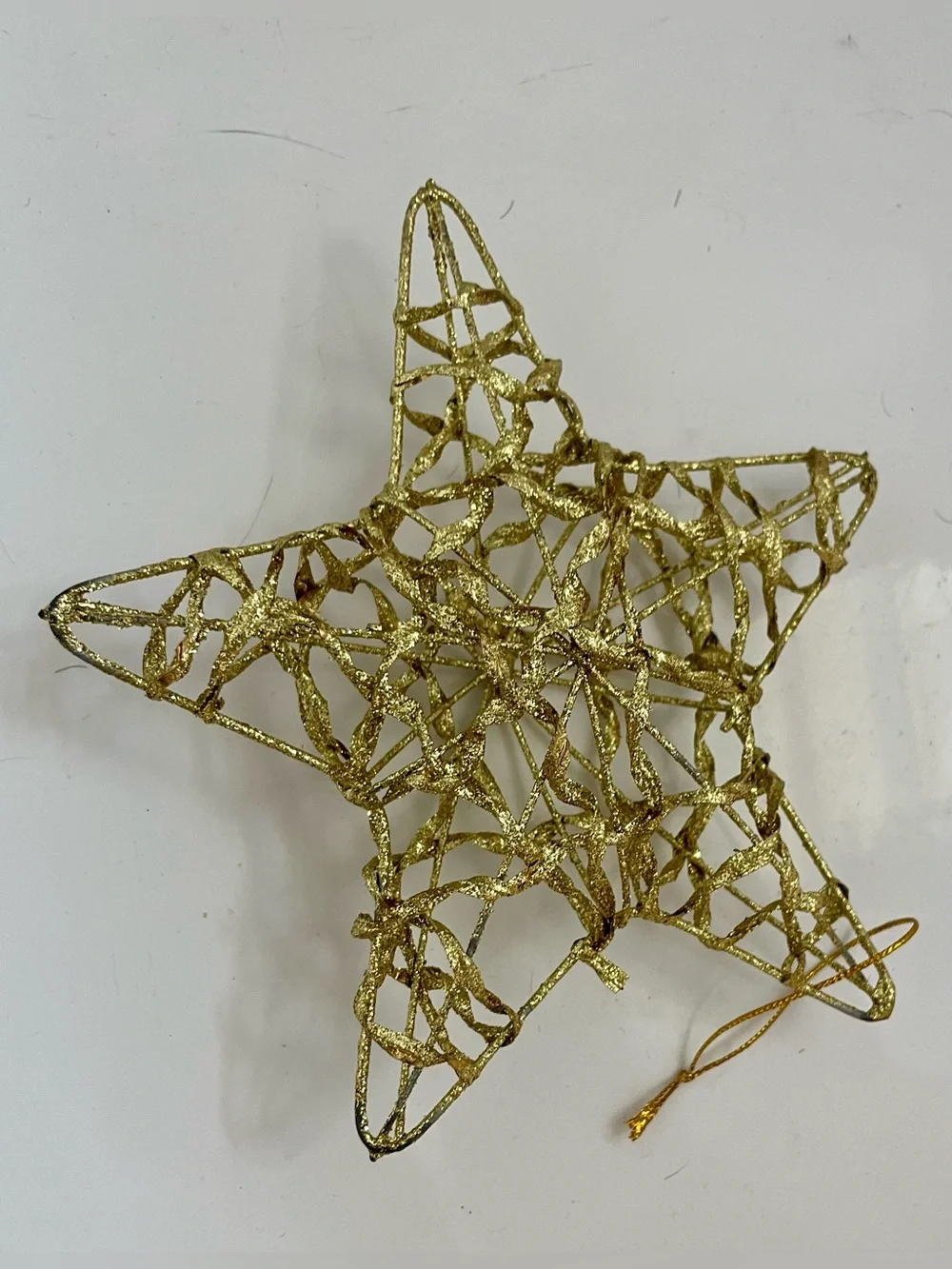 Gold Glitter Star Holiday Ornament